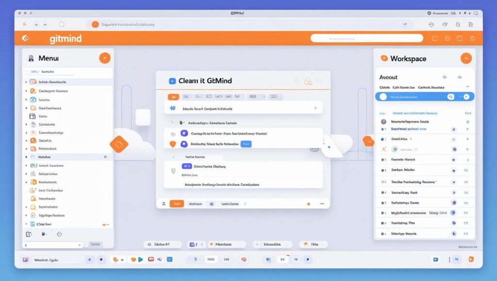 Screenshot of GitMind’s main workspace showing the clean layout.
